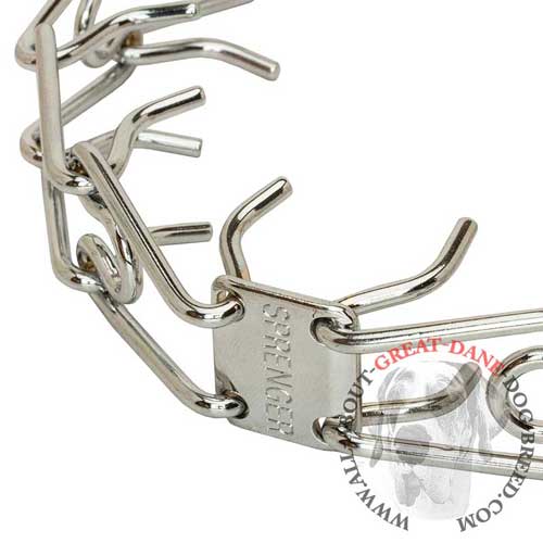 Great Dane pinch collar with smooth surface