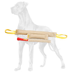 Set of 3 extra durable bite tugs for Great Dane