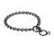 "Fur Protector" Black Stainless Steel Great Dane Choke Collar - 1/6 inch (4 mm) wire diameter