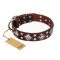 "King of Grace" FDT Artisan Brown Leather Great Dane Collar