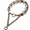 Steel - Antique Copper Plated Great Dane Pinch Collar for Quick Training - 1/6 inch (3.90 mm)