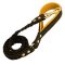 Braided Designer Leather Great Dane Leash with Nappa Padded Handle