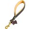 Short Genuine Leather Great Dane Leash with Padded Handle