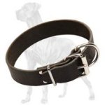 Walking Wide Leather Great Dane Collar - 1.5 inch (3.8cm) Wide