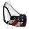 American Flag Painted Leather Great Dane Muzzle