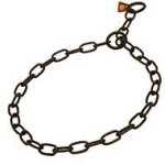 Stainless Steel Stylish Black Fur Saver Collar for Great Dane - 1/9 inch (3 mm)