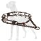 Black Stainless Steel Pinch Collar for Great Dane - 1/8 inch (3.2 mm)