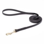 Black Biothane Great Dane Leash for Walking, Tracking_2