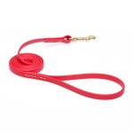 Lovely Red Biothane Dog Leash for Walking, Tracking_2