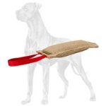 Compact Jute Great Dane Bite Tug with One Handle