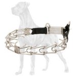 Stainless Steel Great Dane Pinch Collar with Click Lock Buckle - 1/8 inch (3.2 mm)