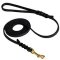 Stylish Long Leather Great Dane Leash with Braids