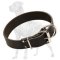 Walking Wide Leather Great Dane Collar - 1.5 inch (3.8cm) Wide
