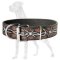 Stylish Barbed Wire Leather Collar for Great Dane