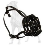 Durable Leather Muzzle Soft Inside for Great Dane