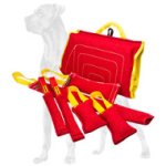 Basic Puppy Bite Training Set of 7 French Linen Tools for Great Dane