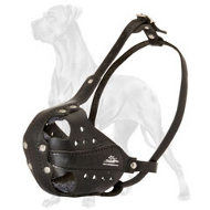 Leather Great Dane Leather Muzzle for Attack Training and Working