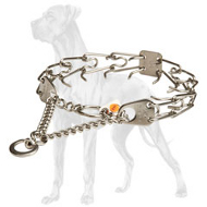 Chrome Plated Great Dane Pinch Collar - 1/6 inch (3.99 mm)