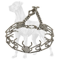 Chrome Plated Great Dane Pinch Collar with Swivel - 1/8 inch (3.25 mm)