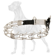 Stainless Steel Great Dane Pinch Collar with Click Lock Buckle - 1/8 inch (3.2 mm)