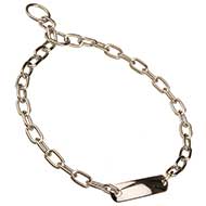 Chrome Plated Great Dane Fur Saver with Name Plate - 1/9 inch (3 mm)