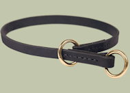 Silent in Action Leather Choke Collar for Great Dane