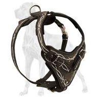 Leather-Great-Dane-Harness-Hand-Painted