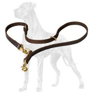 Hands Free Control Leather Dog Leash for Great Dane