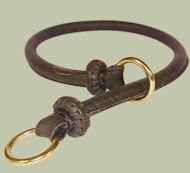 Rolled Leather Slip Collar for Great Dane Behavior Correction