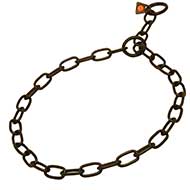 Stainless Steel Stylish Black Fur Saver Collar for Great Dane - 1/9 inch (3 mm)