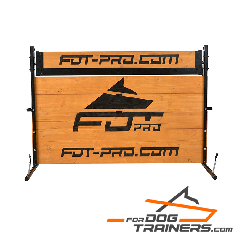 Adjustable Wooden Jump/Barrier with Rotating Top Bar for