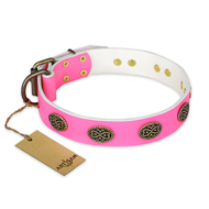 "Forever Fashion" FDT Artisan Leather Great Dane Collar with Old Look Plates - 1 1/2 inch (40 mm) wide "Forever Fashion" FDT Artisan Leather Great Dane Collar with Old Look Plates - 1 1/2 inch (40 mm) wide