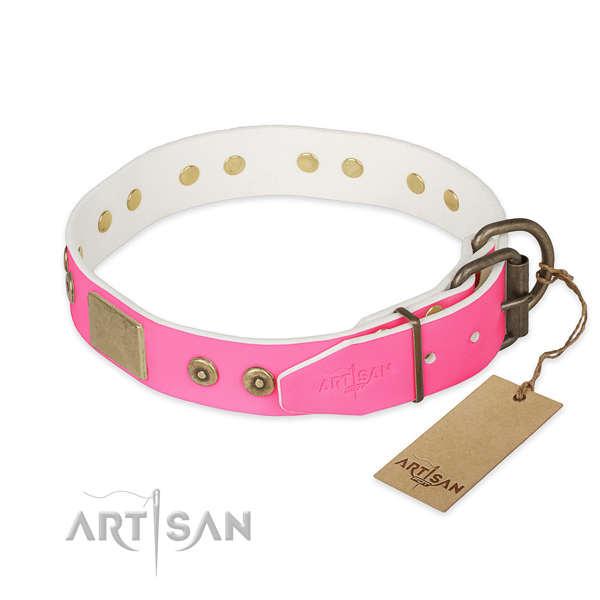 Reliable hardware on comfy wearing dog collar