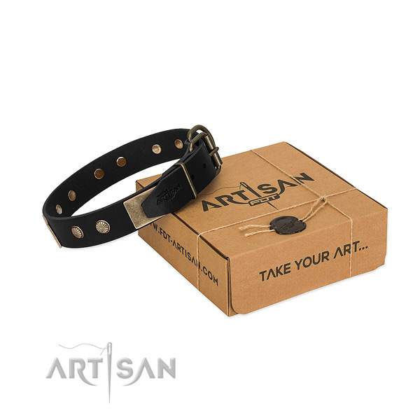 Durable buckle on dog collar for comfortable wearing