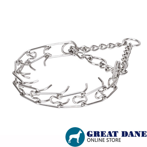 Medium pets pinch collar with stainless steel removable links