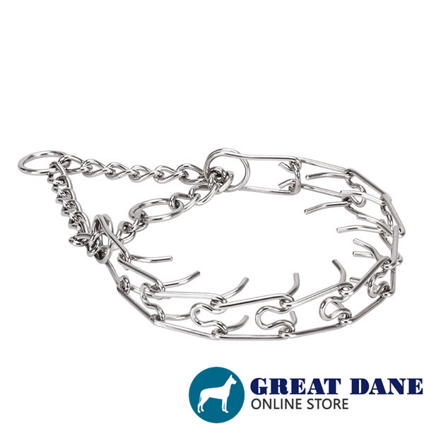 Rust resistant stainless steel pinch collar for ill behaved dogs