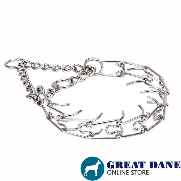 Stainless steel prong collar for ill behaved pets