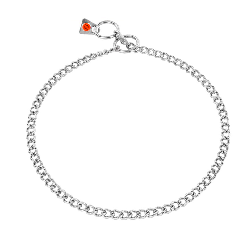 Stainless Steel Short Link Chain Collar with Round Links - 2.0 mm