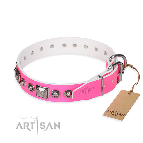 Multifunctional leather collar for your gorgeous pet