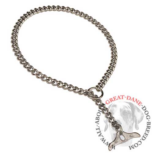 Efficient Great Dane choke chain collar with chrome plating