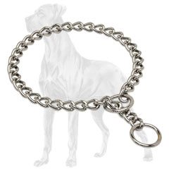 Durable Great Dane choke collar with strong ring