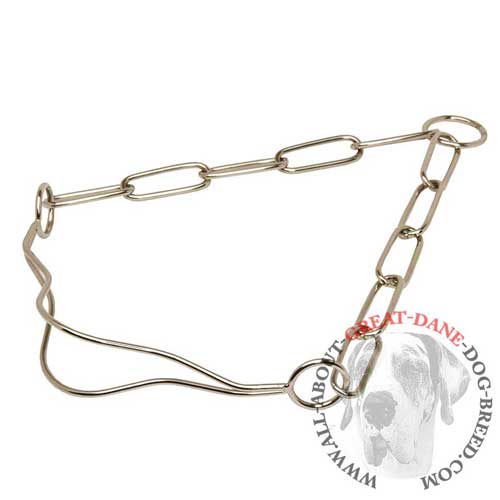 Great Dane collar with fur saving links