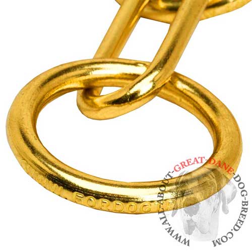 Brass O-ring for Great Dane collar