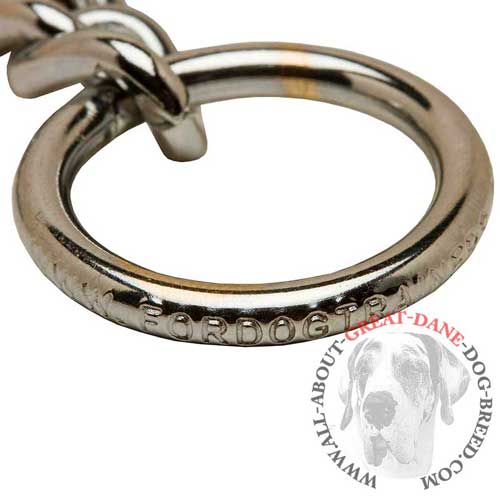 Chrome plated O-ring for Great Dane collar