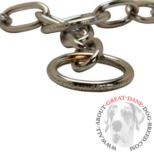 Chrome plated O-ring for Great Dane collar
