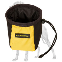 Great Dane bag to keep treats with pull-cord end