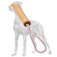 Jute Great Dane bite roll with nylon loops