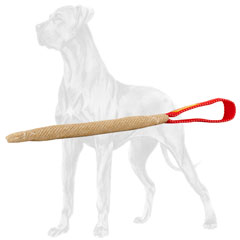 Jute Great Dane bite tug for bite skills development