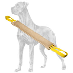 Hypoallergenic jute Great Dane bite tug