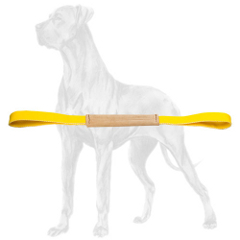 Obedience training leather bite tug for Great Dane